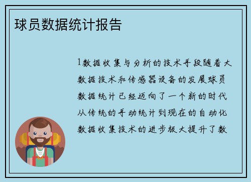 球员数据统计报告
